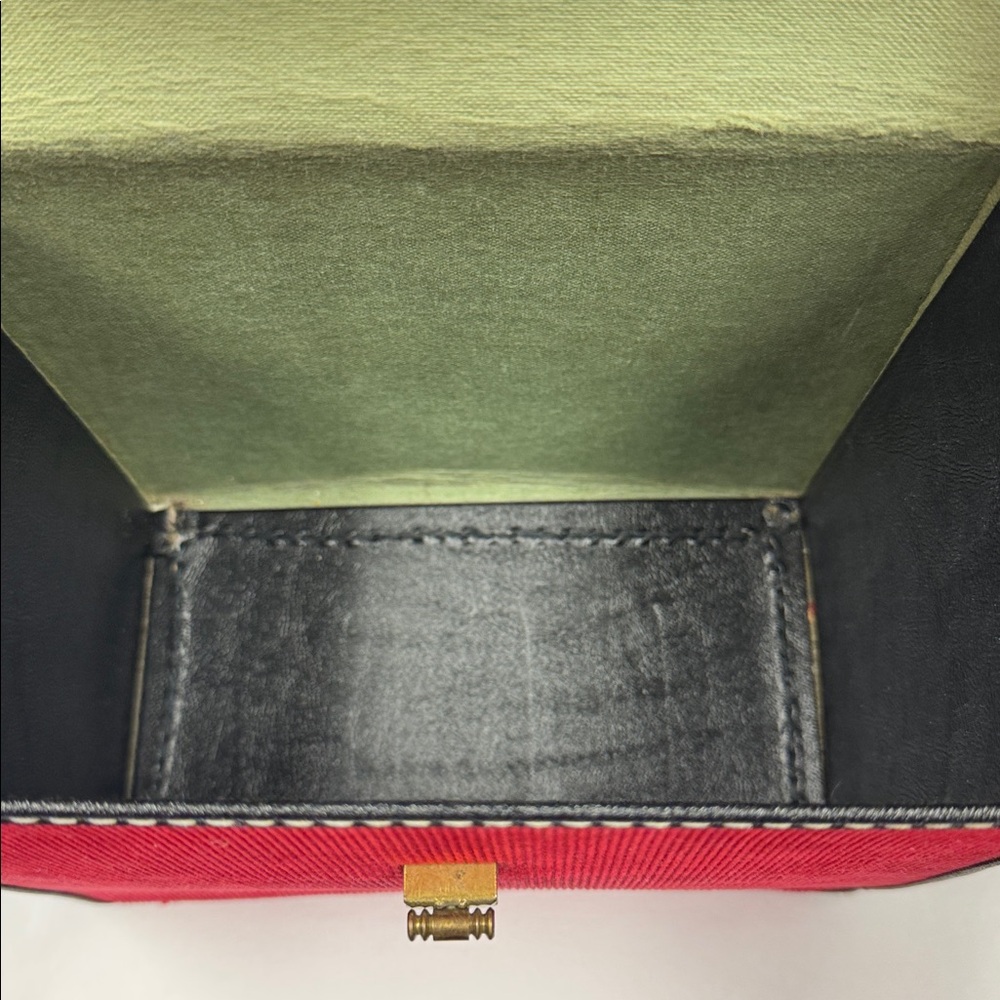 COLUMBIA RED CORDUROY 45 RPM VINYL RECORD CASE RETRO 1960'S - Picture 4 of 7
